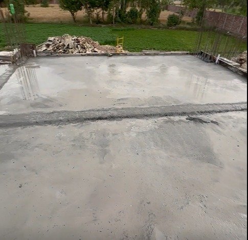 Grey structure construction in Pakistan 2026 site work
