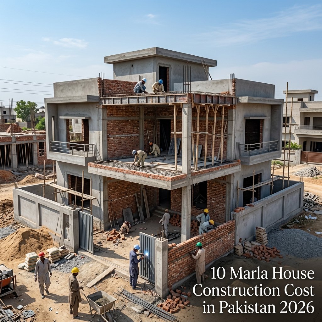 10 Marla house construction cost in Pakistan 2026