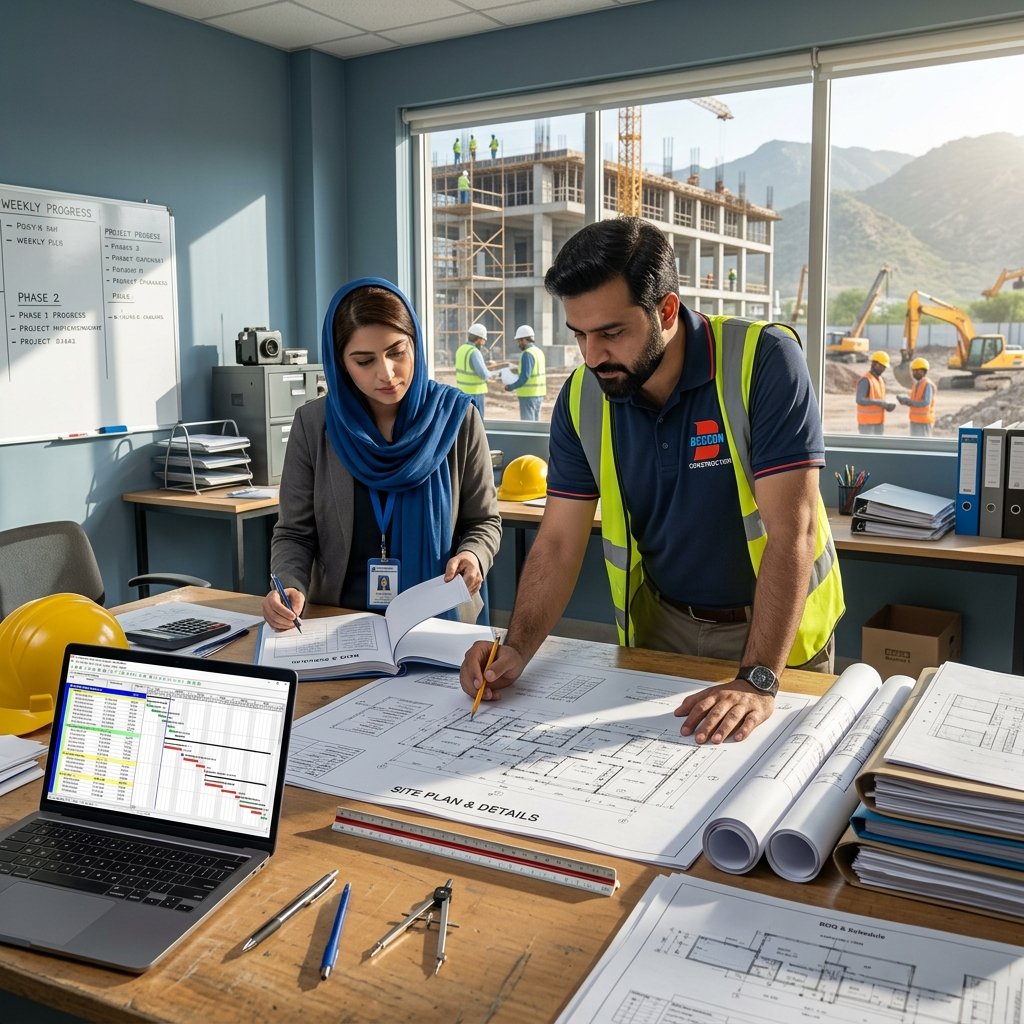 Construction project planning and BOQ preparation in Pakistan